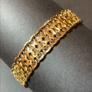 Vintage Napier Ladies Gold Weave Bracelet 7 inch